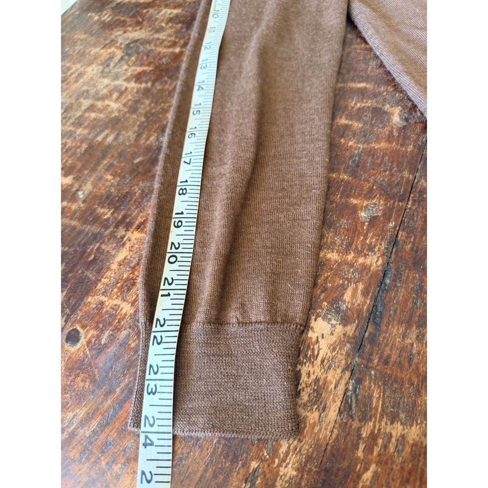 Eileen Fisher Sweater S Brown Good Merino Wool Boat Neck Minimalist Academia - Picture 6 of 13